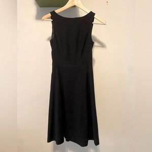 H&M navy and polka dot work dress